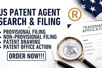 do US patent search, drafting and uspto patent application filing