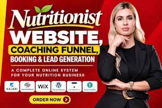 build squarespace nutritionist website kajabi coaching sales funnel booking flow