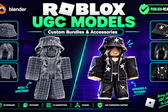 create a custom roblox ugc bundle model ready for publishing
