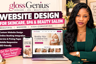 setup glossgenius vagaro spa skincare beauty salon online booking website design