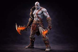 model custom 3d characters for games, animation and printing