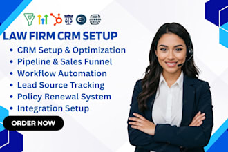 setup law firm CRM zoho bigin law ruler gohighlevel hubspot suitedash and jobber