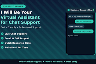 be your virtual assistant for customer support and live chat