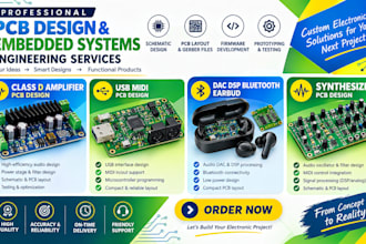 do class d amplifier, usb midi, dac dsp bluetooth earbud, synthesizer pcb design