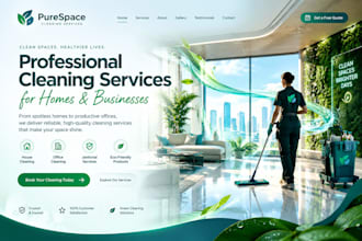 design cleaning website, house cleaning, office cleaning, cleaning service web
