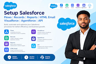 setup salesforce flows records report html email visualforce agentforce api