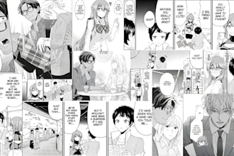 draw anime manga comic page nsfw manga comic book illustration as comic artist