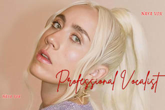 be your vocal recording female edm singer rnb vocalist female songwriter