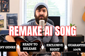 recreate ai song beat cover song suno ai song sing demo into studio quality