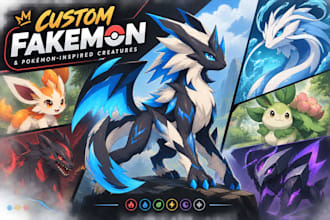 create custom fakemon and pokemon unique creatures for you
