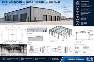 design steel warehouses, sheds, and industrial buildings