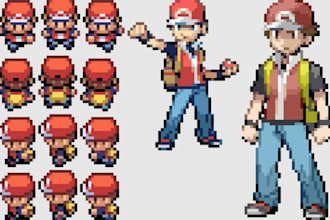 pixel art pixel art animation pixel animation sprite sheet pixel art character