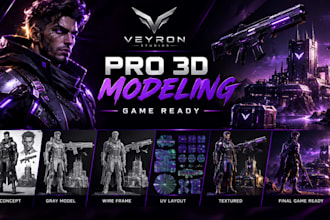 create 3d models and game ready 3d assets