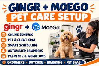 optimize gingr moego groomersoft CRM petcare pet grooming daycare website setup