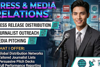 provide press release distribution and journalist outreach for media coverage