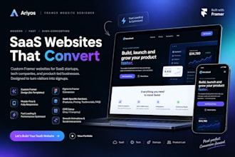 design a high converting framer website for your saas startup