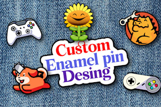 diseñaré pines esmaltados personalizados para ti