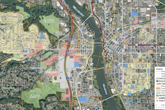 do gis georeferencing, digitizing, shapefile, kml, geojson and mapping