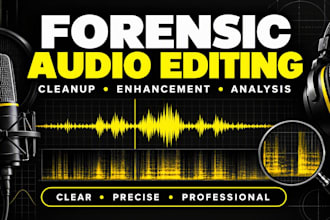 do forensic audio editing, noise reduction, voice enhancement and audio cleanup