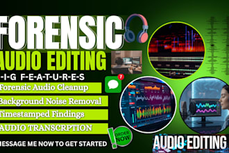 do forensic audio cleanup, noise reduction, enhancement and audio restoration