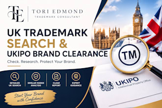 conduct a UK trademark search, ukipo research and brand clearance report