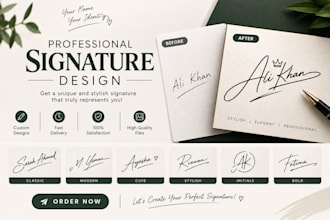 create handwritten signature logo