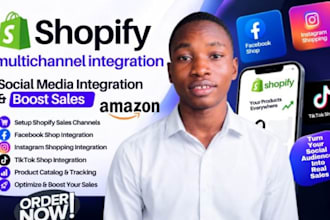 integrate shopify with amazon, ebay, tiktok and google