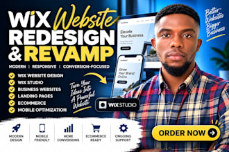 redesign and revamp your wix website or wix studio business suite