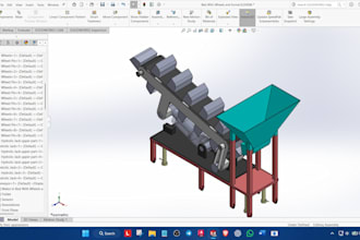 design industrial machinery and conveyor systems in solidworks