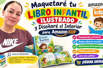 maquetaré tu libro infantil ilustrado y diseñaré el interior para amazon KDP
