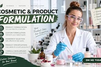 formulate skincare, cosmetic, haircare and personal care products