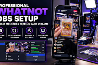 design professional whatnot obs overlays and sports card stream setups