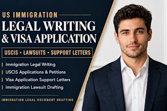draft immigration legal writing lawsuits uscis visa application support letter