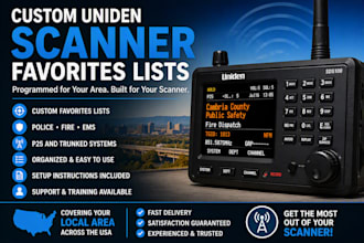help setup and program your uniden scanner