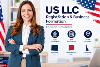 register llc US llc creation, business formation ein, itin, for nonresidents