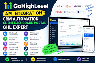 gohighlevel api integration CRM automation client dashboard portal ghl expert