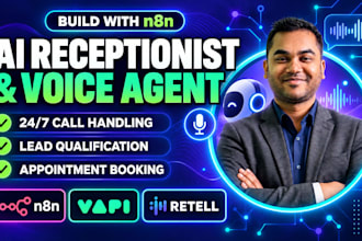 build an n8n ai receptionist and voice agent with vapi or retell