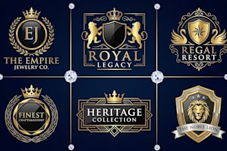 create your existing logo in a luxurious gold or silver style