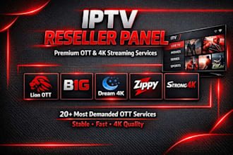 setup configure reseller panel with dream4k, zen4k, strong8k, with reseller web