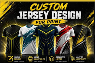 do a 3d realistic jersey design, custom , hoodie, esports, or full sublimation