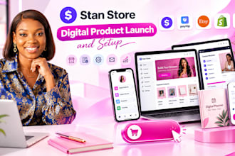 setup stan store design payhip e commerce and digital product marketing