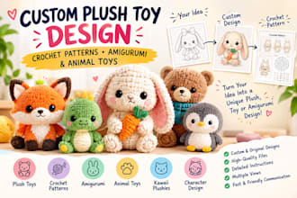create custom plush toy designs crochet patterns amigurumi and animal toys