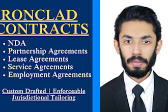 be your lawyer for legal contracts, agreements, nda, terms and conditions