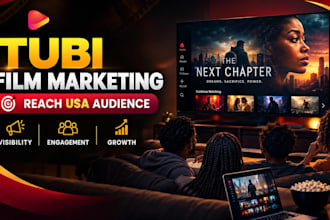 do organic tubi promotion,film, movie promotion, get USA audience and engagement