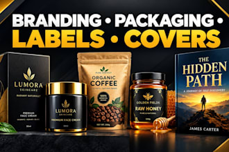 create professional branding packaging labels and book covers