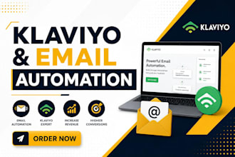 setup klaviyo email automation, flows and email marketing