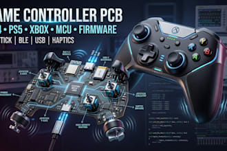design ps4 ps5 xbox game controller pcb with mcu and embedded firmware