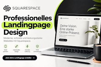 design squarespace landing page german landingpage website