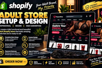 design, build, a professional adult shopify store