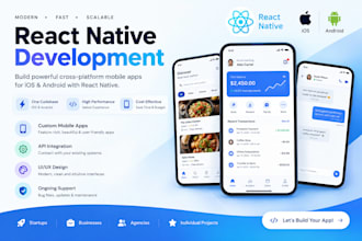 develop a react native mobile app mvp for your startup